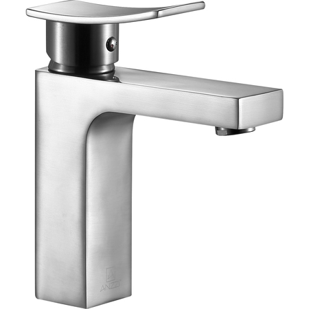 ANZZI Promenade Single Hole Single Handle Bathroom Faucet in Brushed Nickel L-AZ117BN